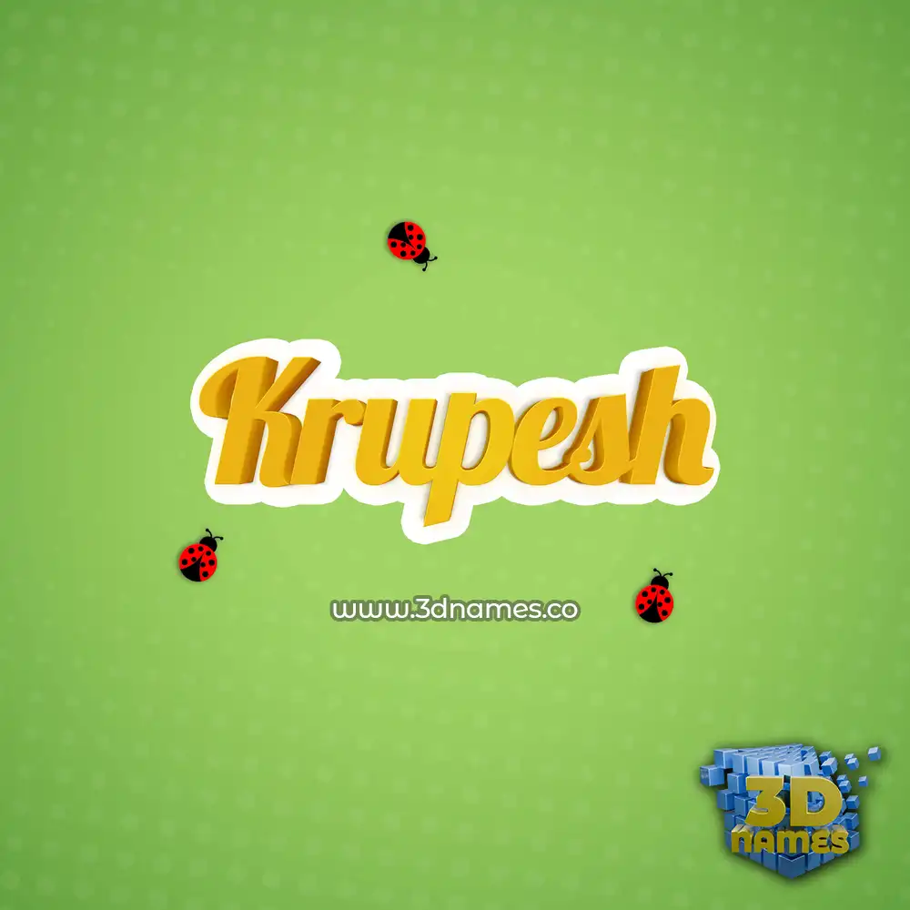 krupesh in Ladybugs style - 3D name wallpaper