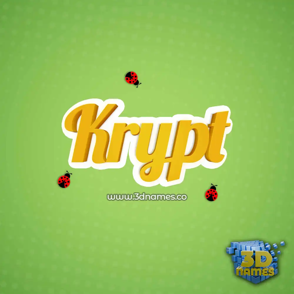 krypt in Ladybugs style - 3D name wallpaper