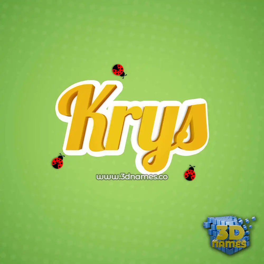 krys in Ladybugs style - 3D name wallpaper
