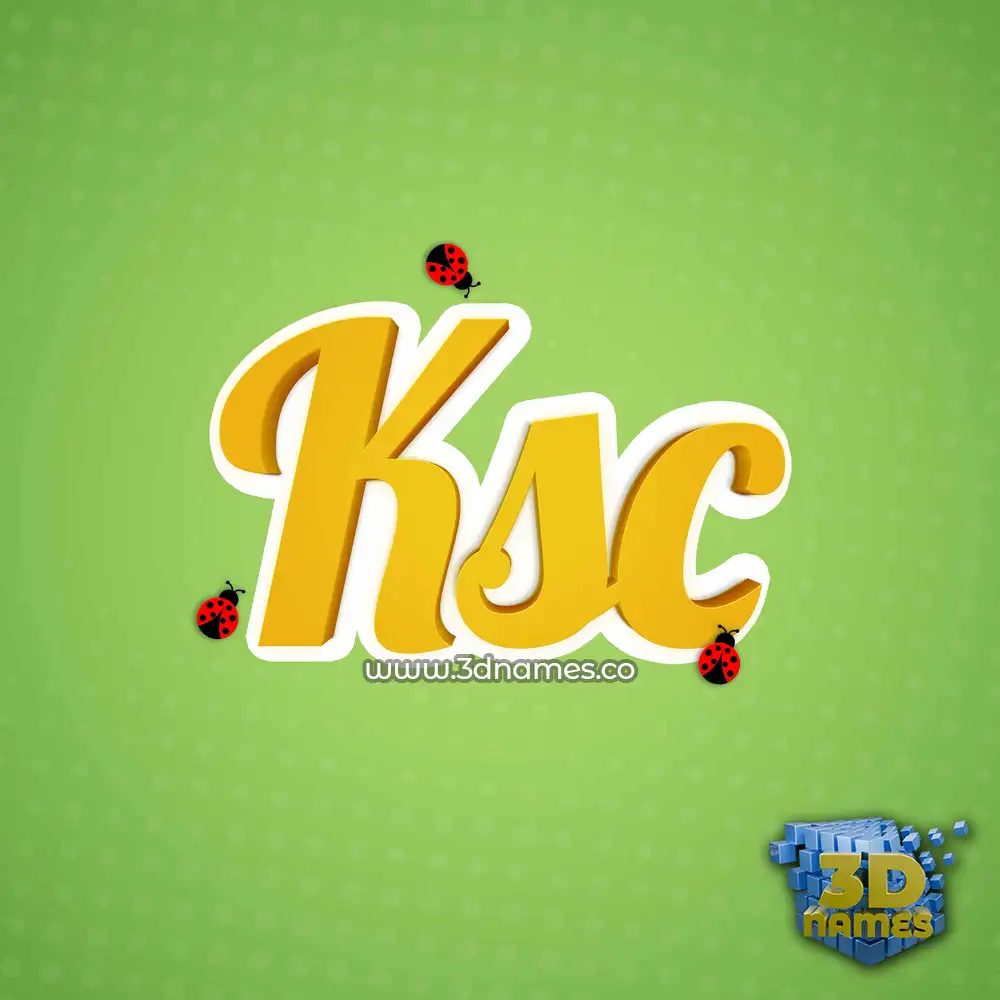 ksc in Ladybugs style - 3D name wallpaper