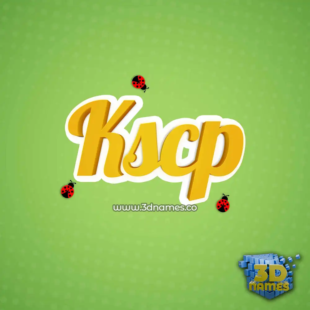 kscp in Ladybugs style - 3D name wallpaper