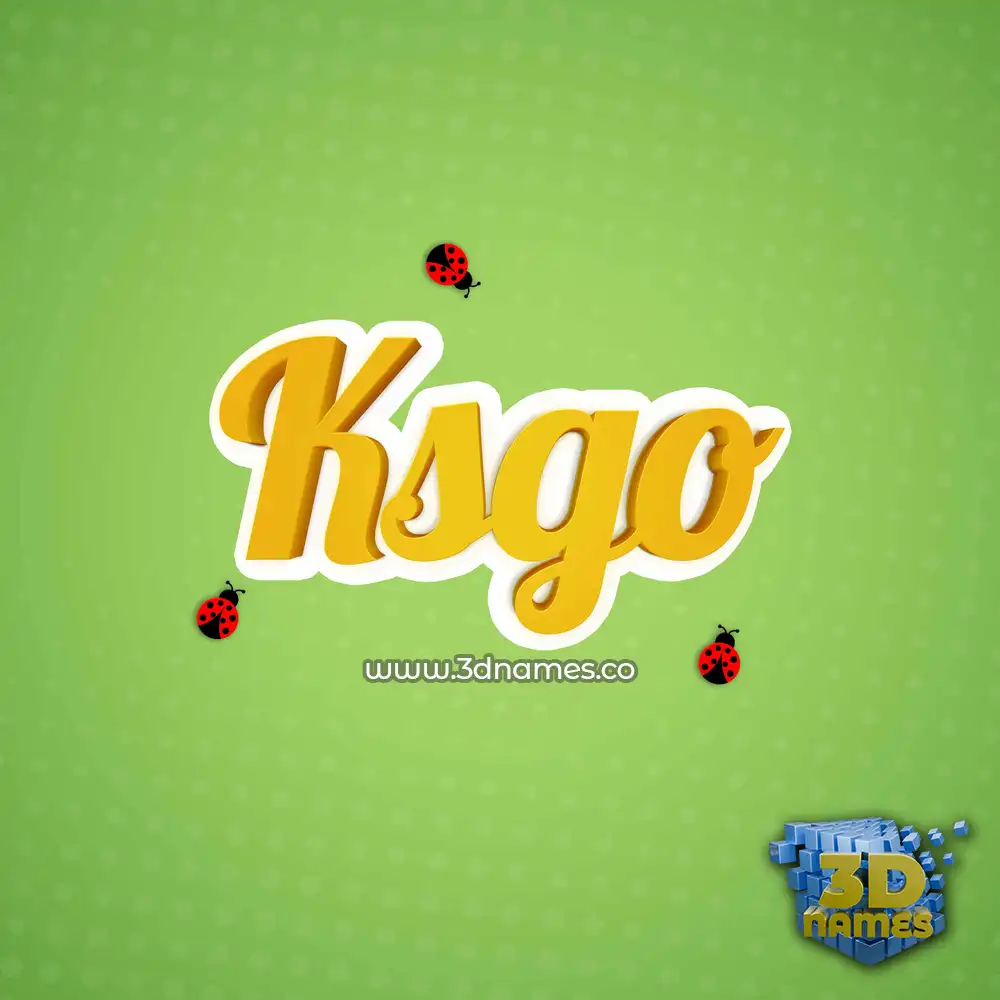 ksgo in Ladybugs style - 3D name wallpaper