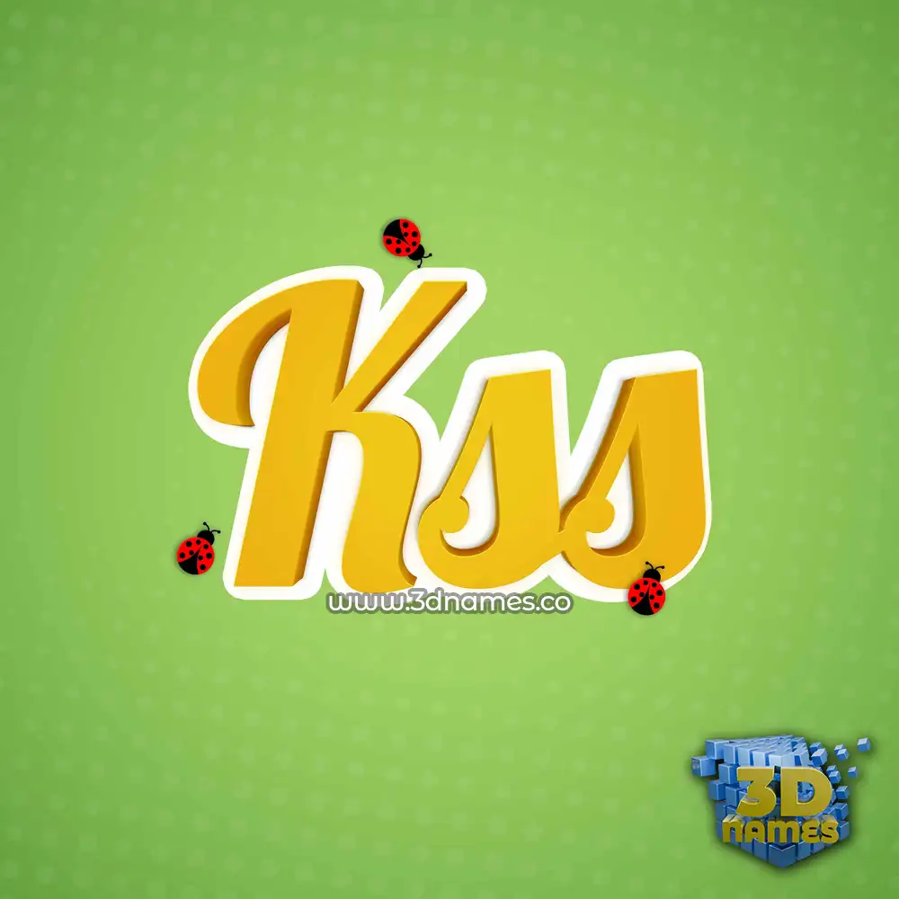 kss in Ladybugs style - 3D name wallpaper