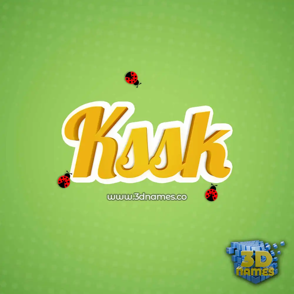 kssk in Ladybugs style - 3D name wallpaper