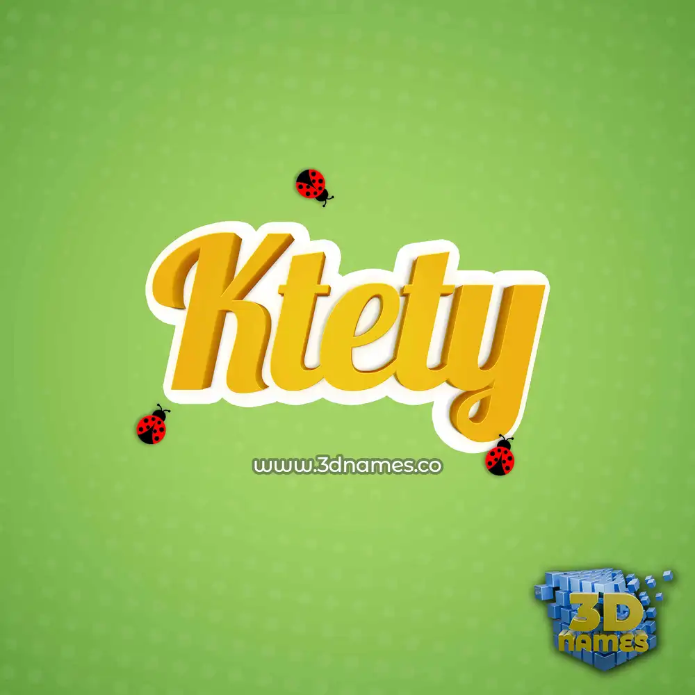ktety in Ladybugs style - 3D name wallpaper