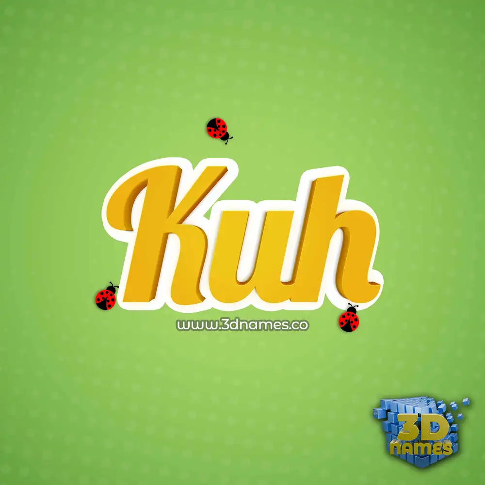 kuh in Ladybugs style - 3D name wallpaper