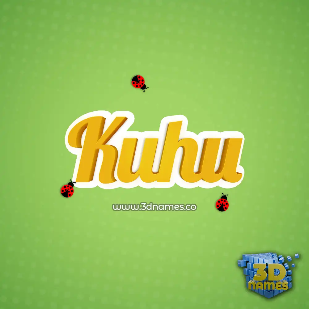 kuhu in Ladybugs style - 3D name wallpaper