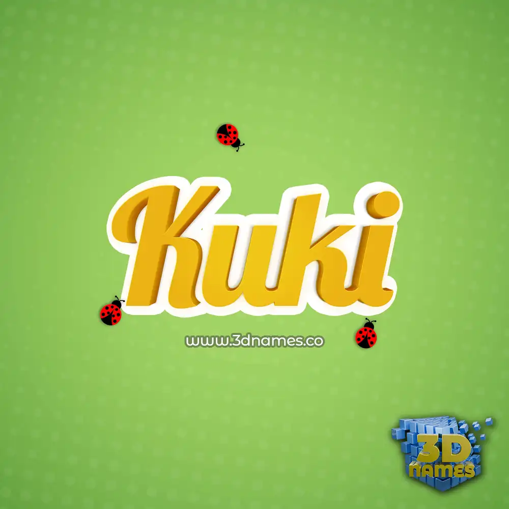 kuki in Ladybugs style - 3D name wallpaper