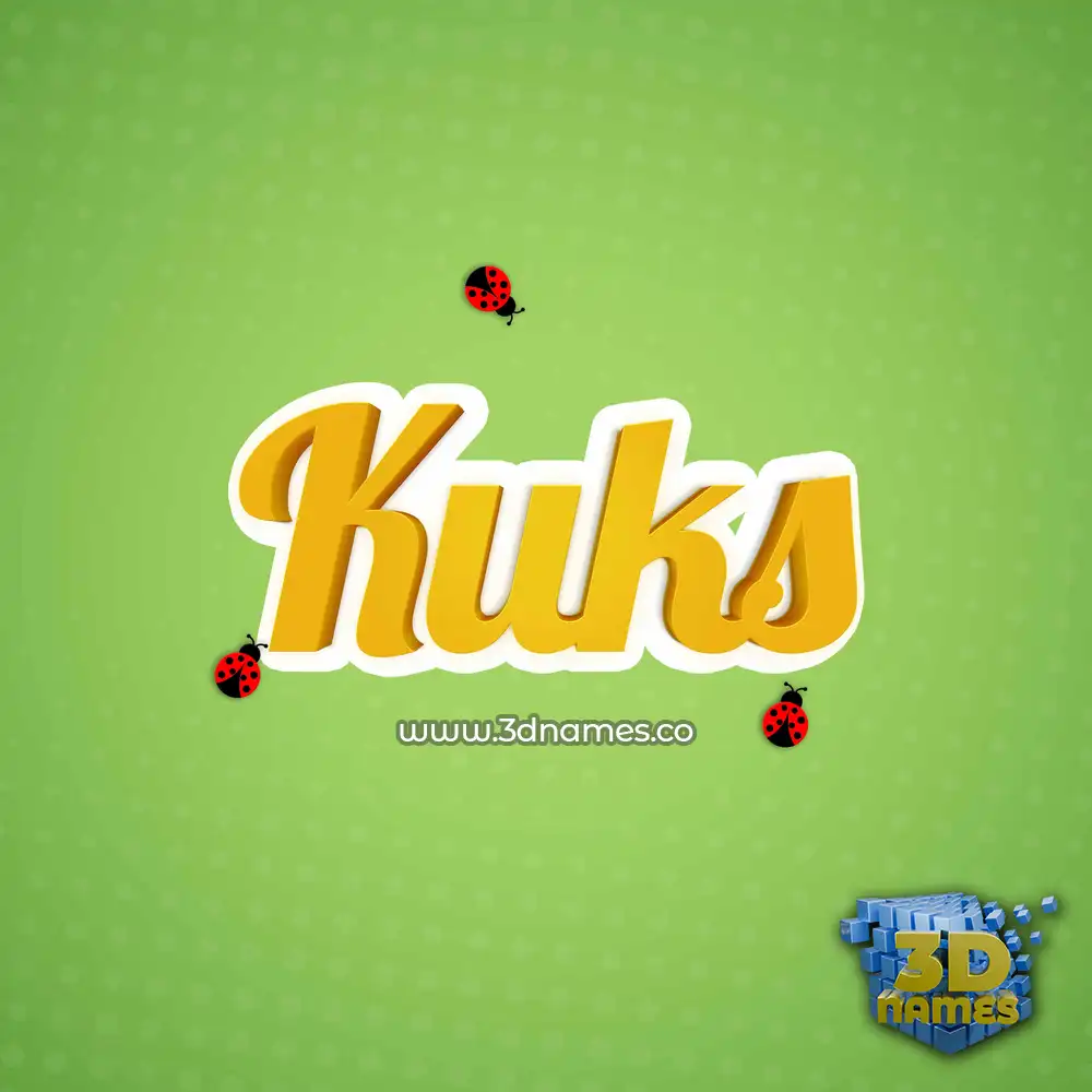 kuks in Ladybugs style - 3D name wallpaper