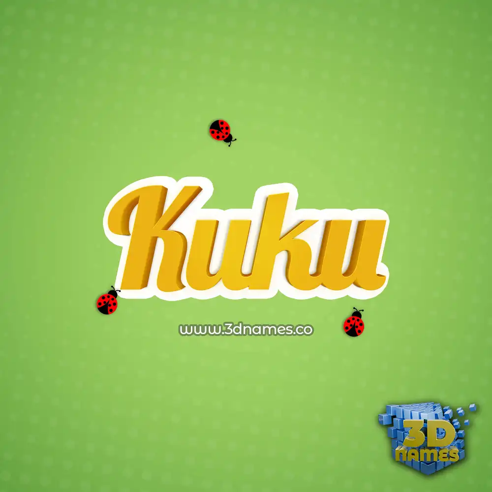 kuku in Ladybugs style - 3D name wallpaper