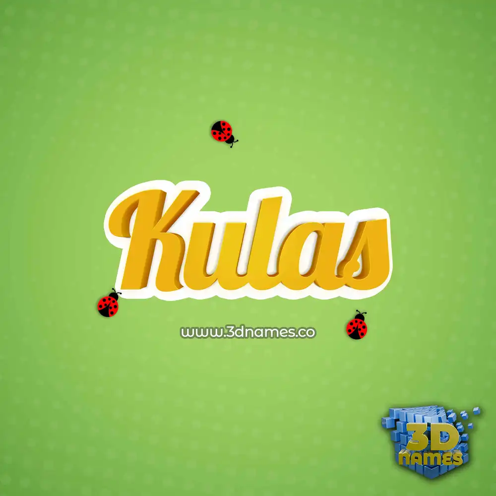 kulas in Ladybugs style - 3D name wallpaper