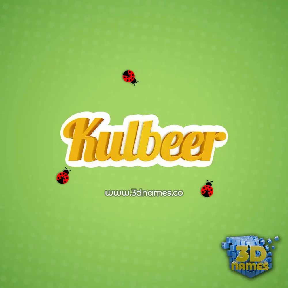 kulbeer in Ladybugs style - 3D name wallpaper