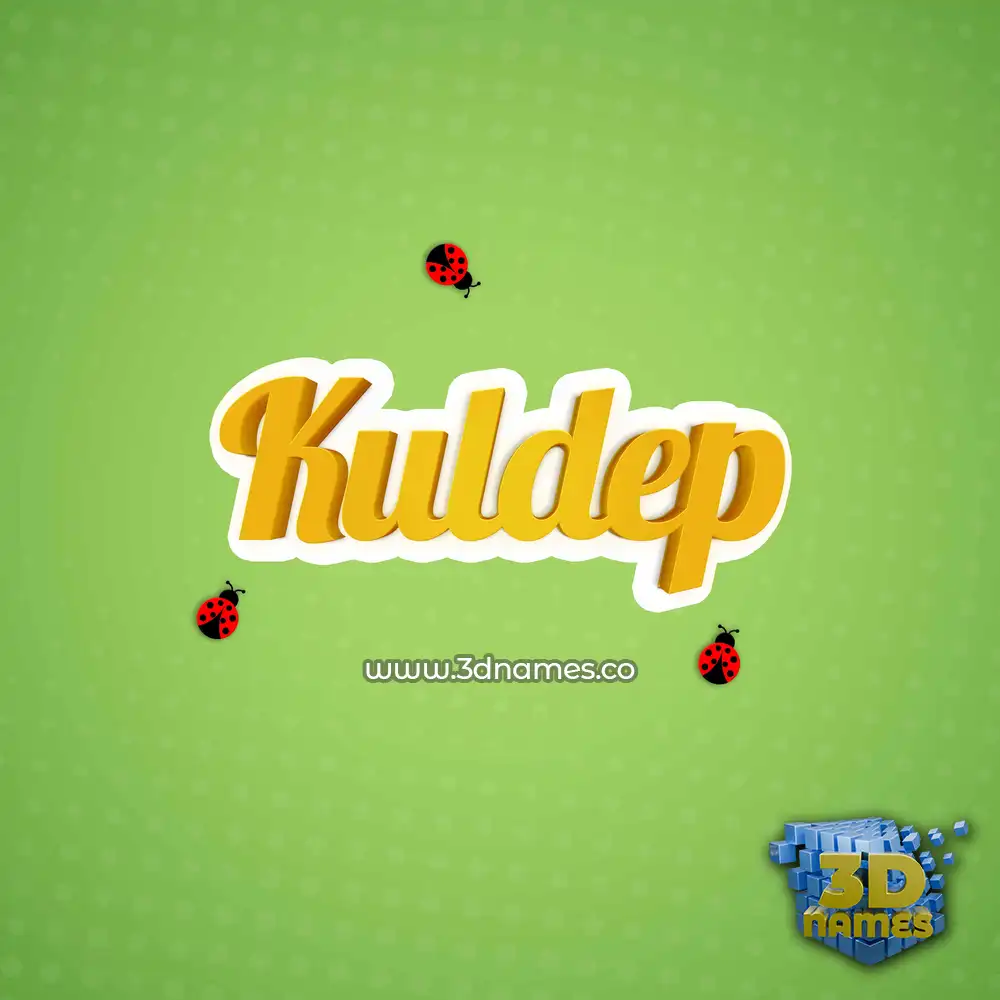 kuldep in Ladybugs style - 3D name wallpaper