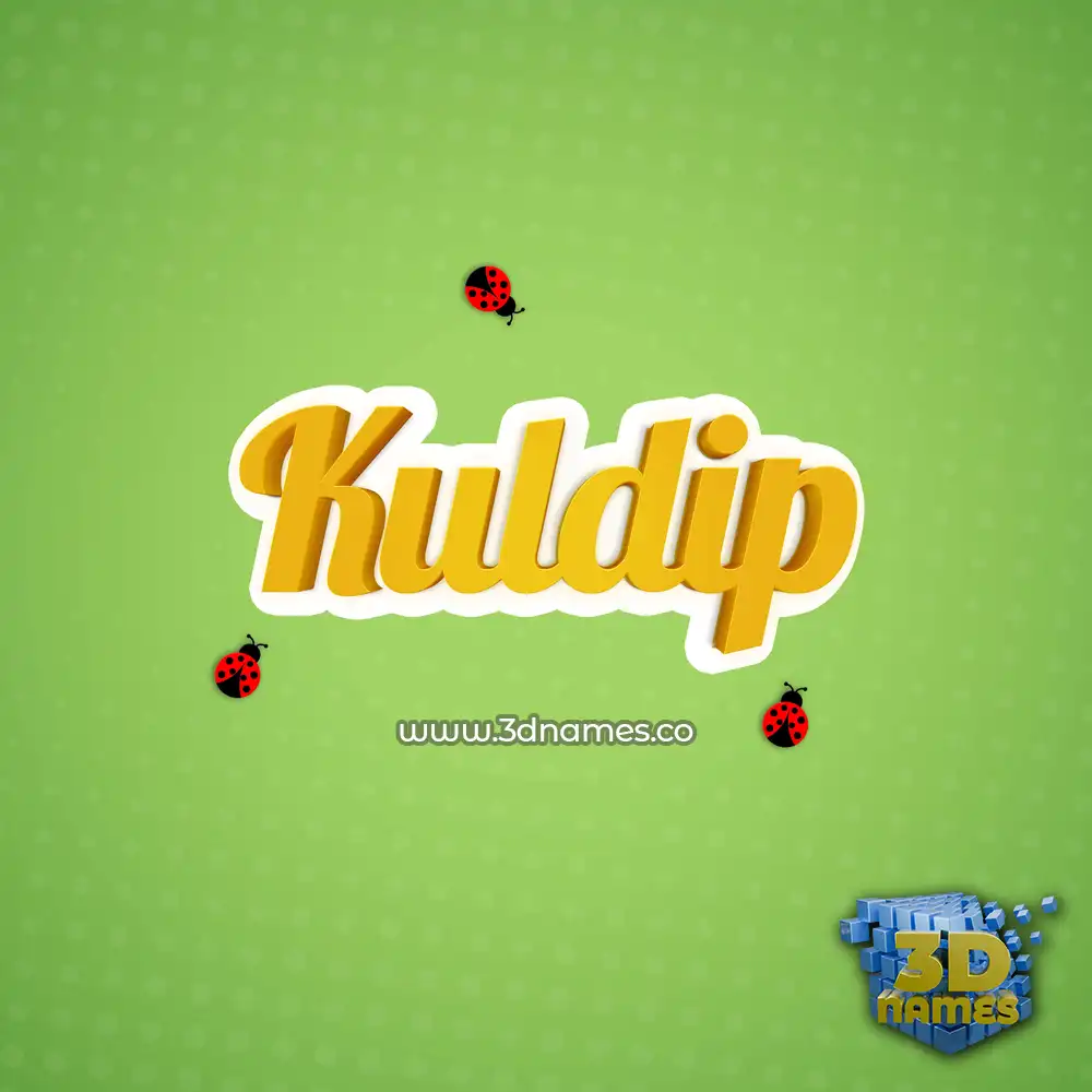 kuldip in Ladybugs style - 3D name wallpaper