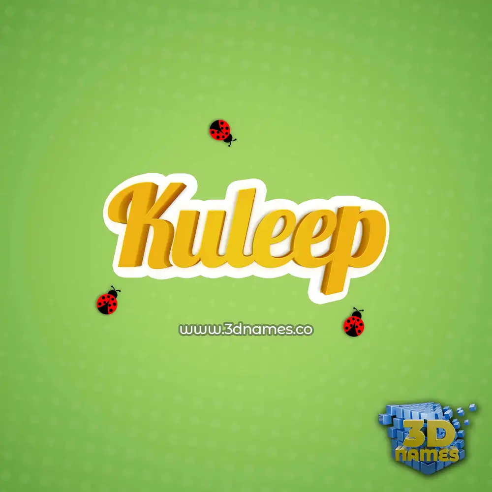 kuleep in Ladybugs style - 3D name wallpaper