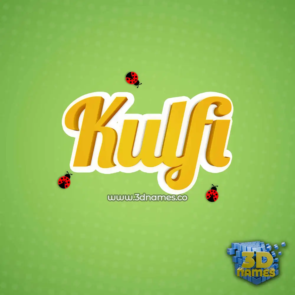 kulfi in Ladybugs style - 3D name wallpaper