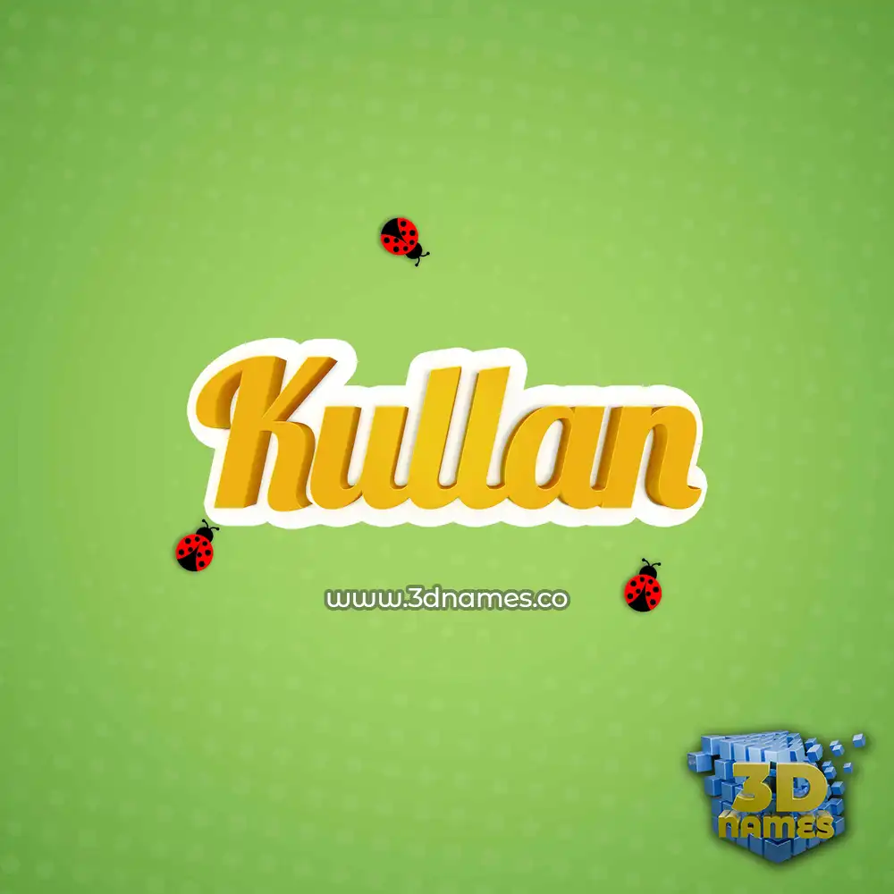kullan in Ladybugs style - 3D name wallpaper
