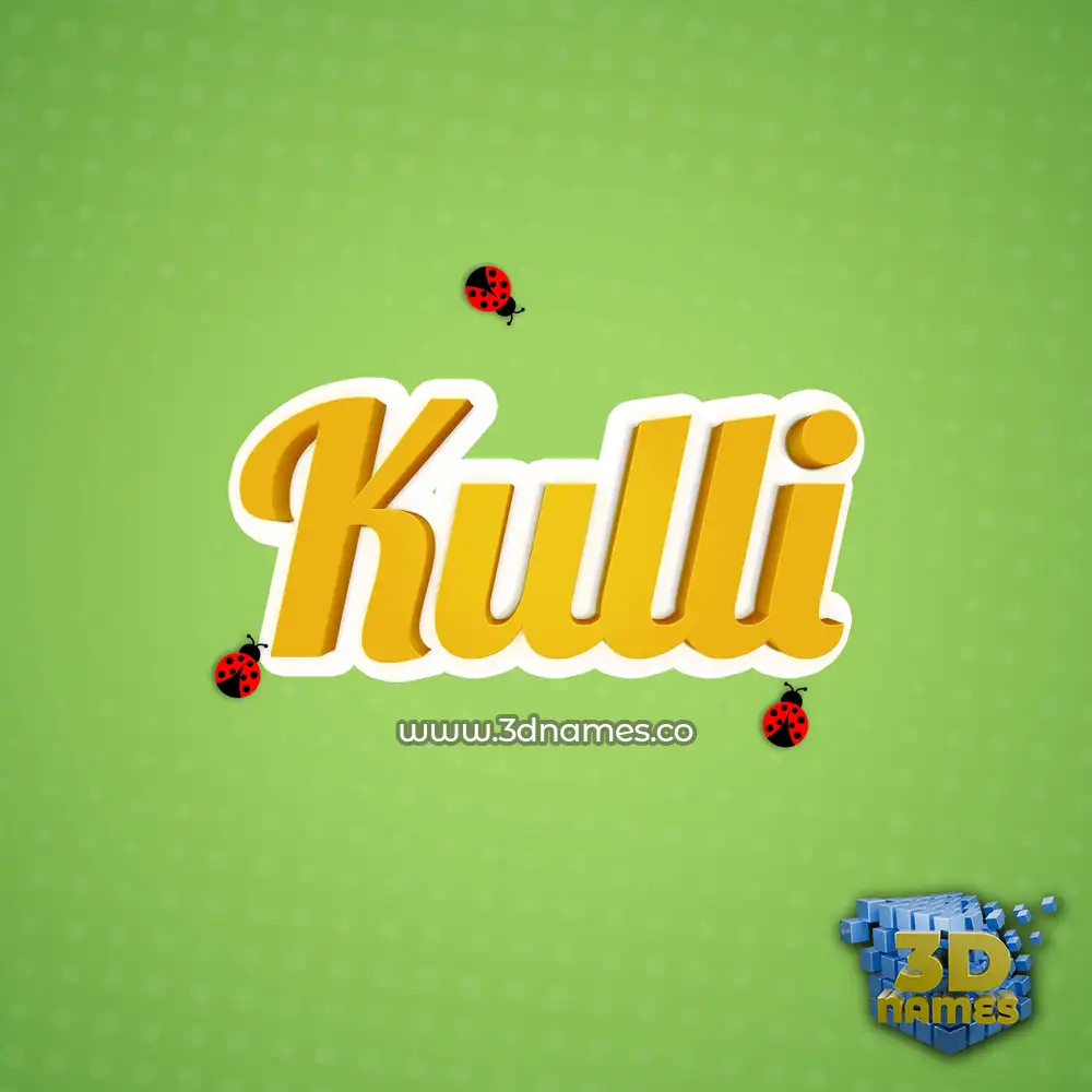 kulli in Ladybugs style - 3D name wallpaper