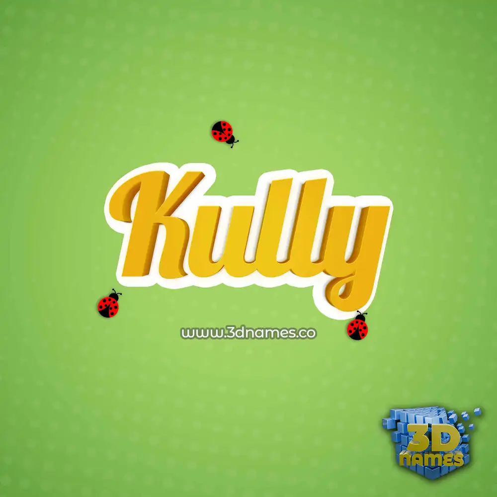 kully in Ladybugs style - 3D name wallpaper
