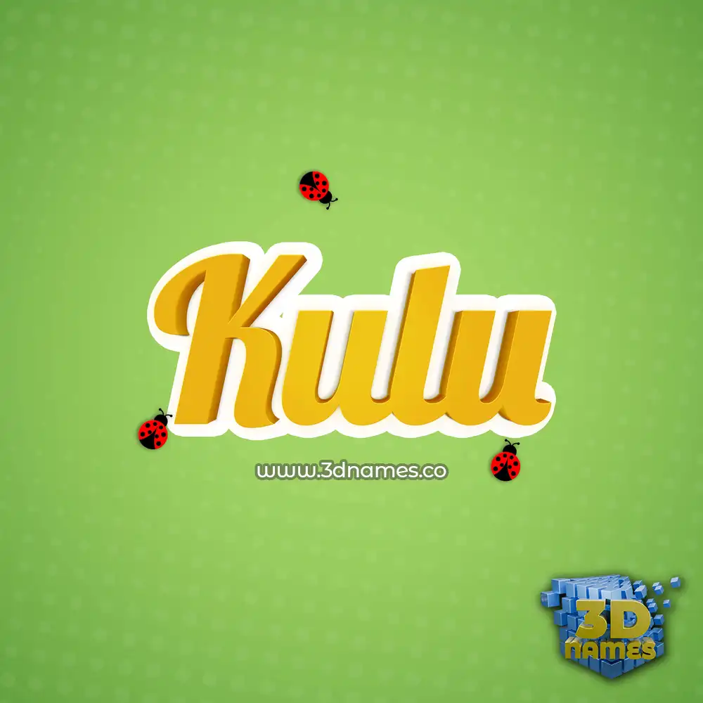 kulu in Ladybugs style - 3D name wallpaper