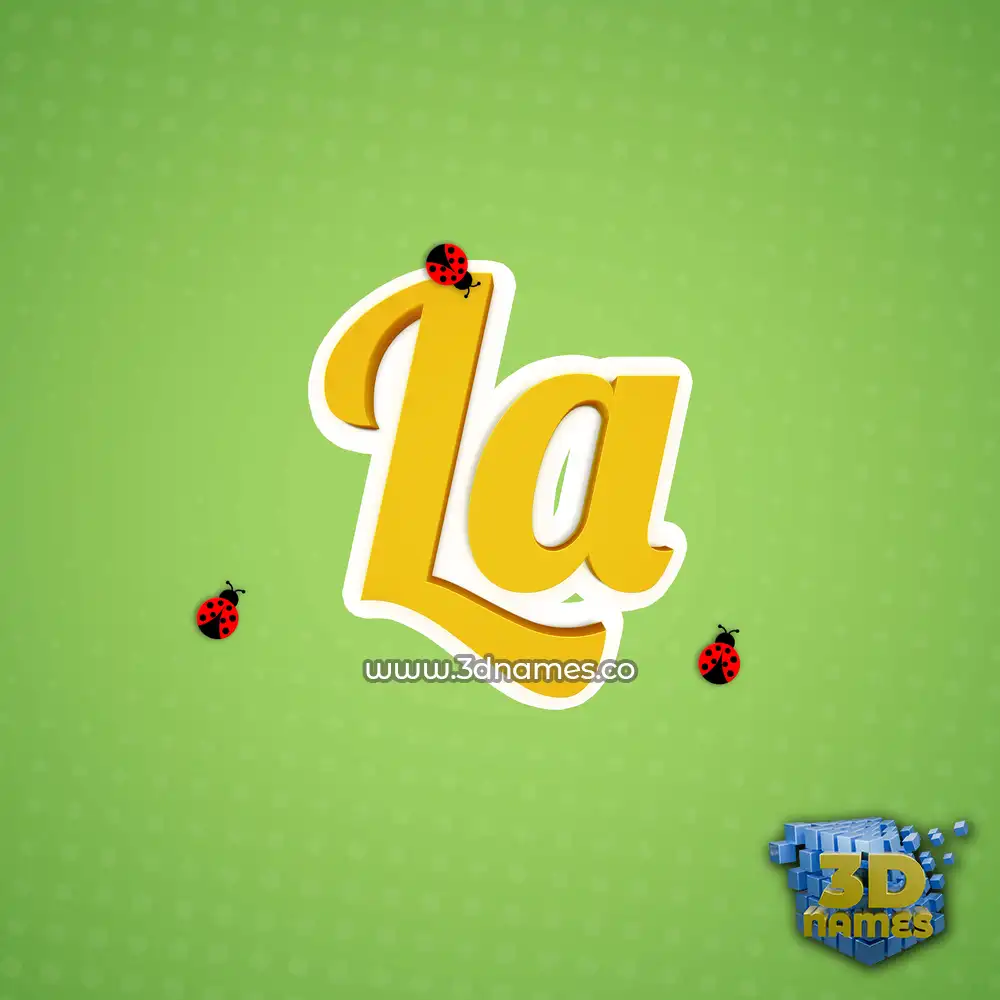 la in Ladybugs style - 3D name wallpaper