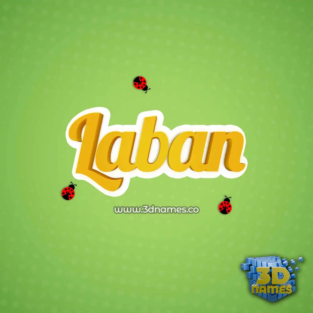laban in Ladybugs style - 3D name wallpaper