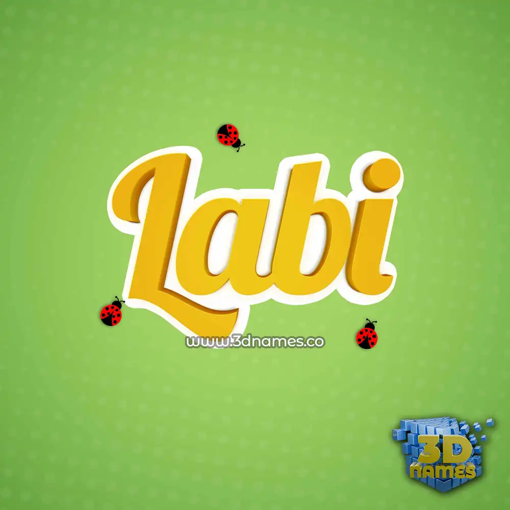labi in Ladybugs style - 3D name wallpaper