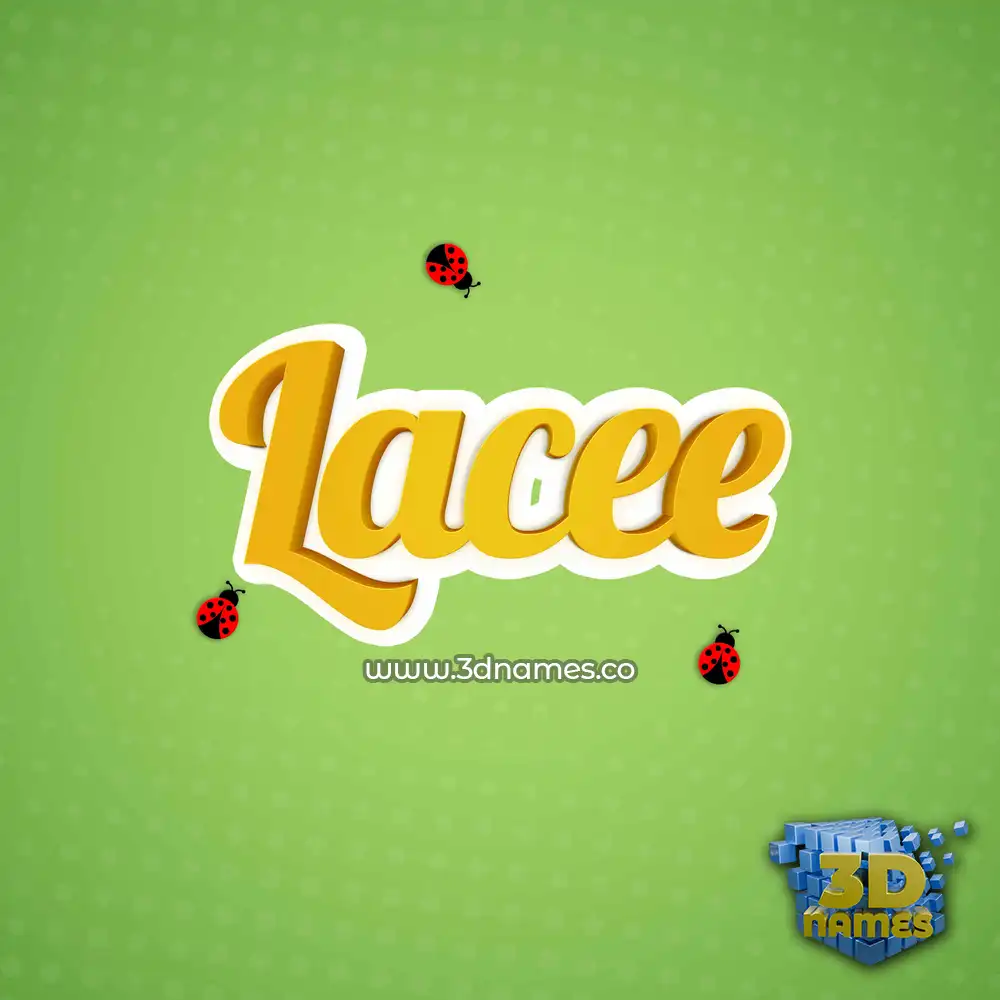 lacee in Ladybugs style - 3D name wallpaper