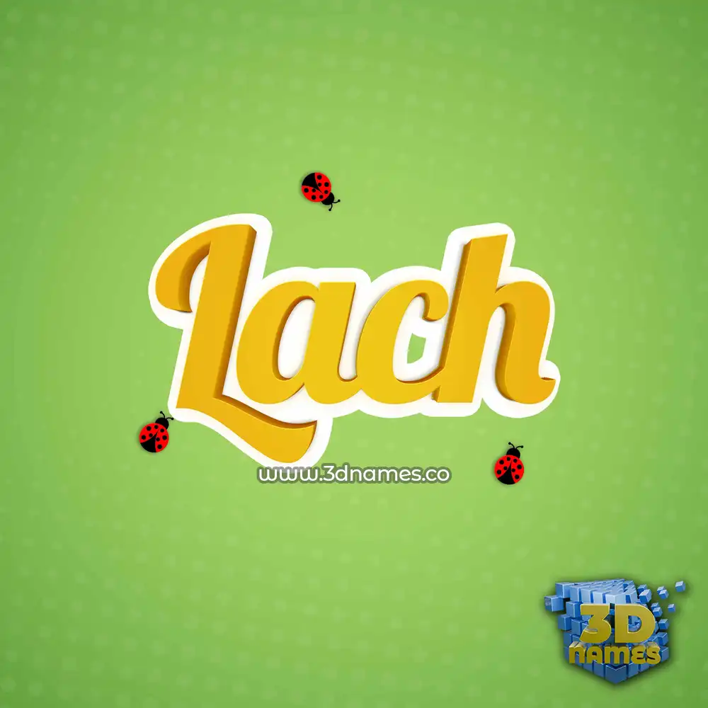lach in Ladybugs style - 3D name wallpaper