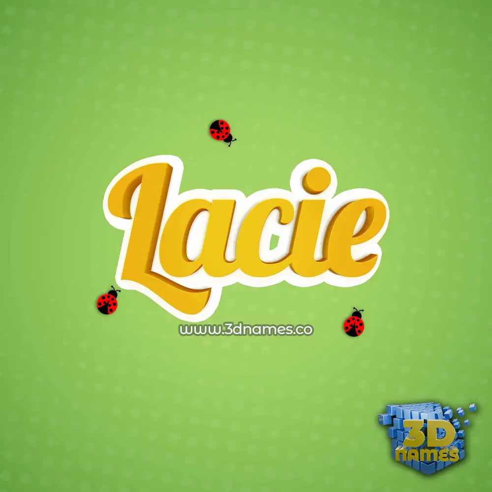 lacie in Ladybugs style - 3D name wallpaper