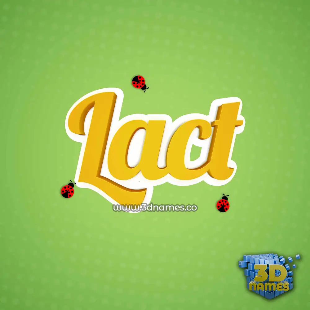 lact in Ladybugs style - 3D name wallpaper