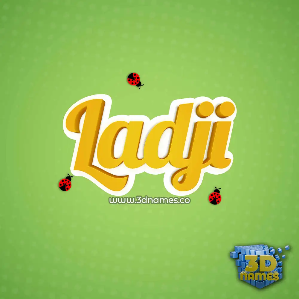 ladji in Ladybugs style - 3D name wallpaper