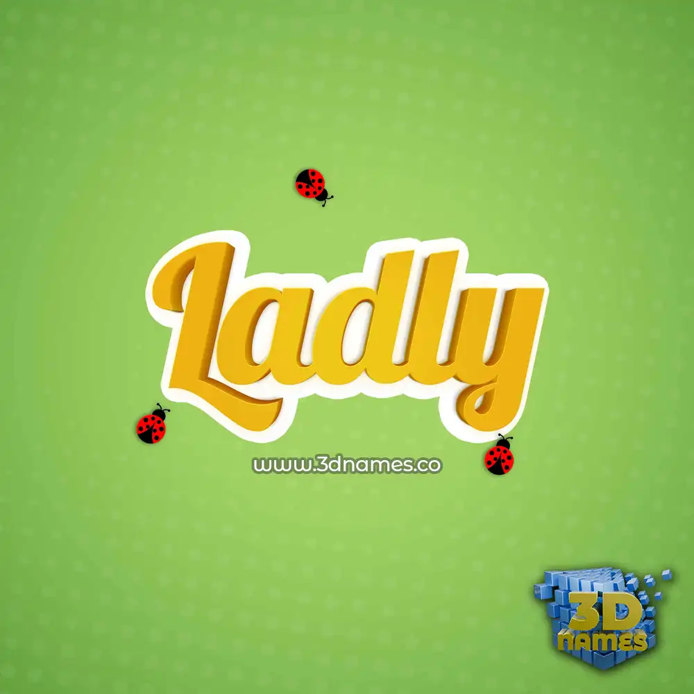 ladly in Ladybugs style - 3D name wallpaper