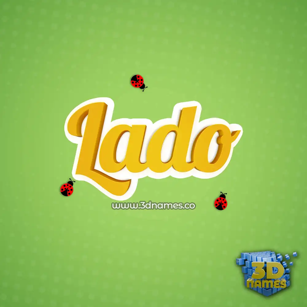 lado in Ladybugs style - 3D name wallpaper