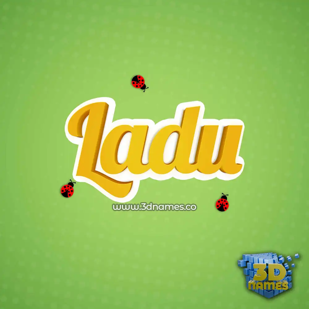 ladu in Ladybugs style - 3D name wallpaper