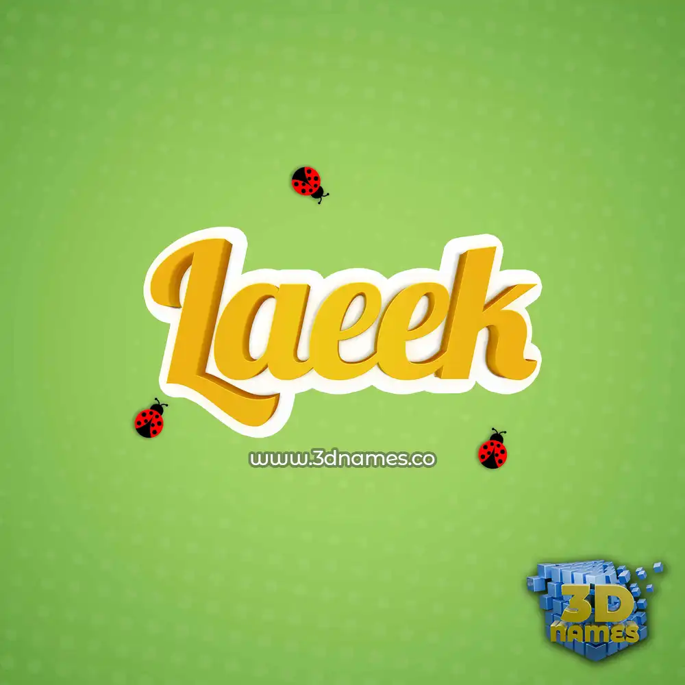 laeek in Ladybugs style - 3D name wallpaper