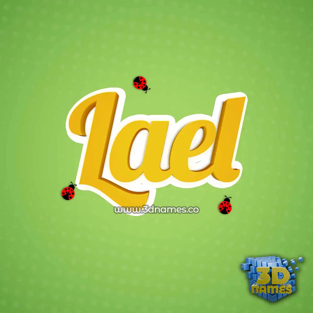 lael in Ladybugs style - 3D name wallpaper