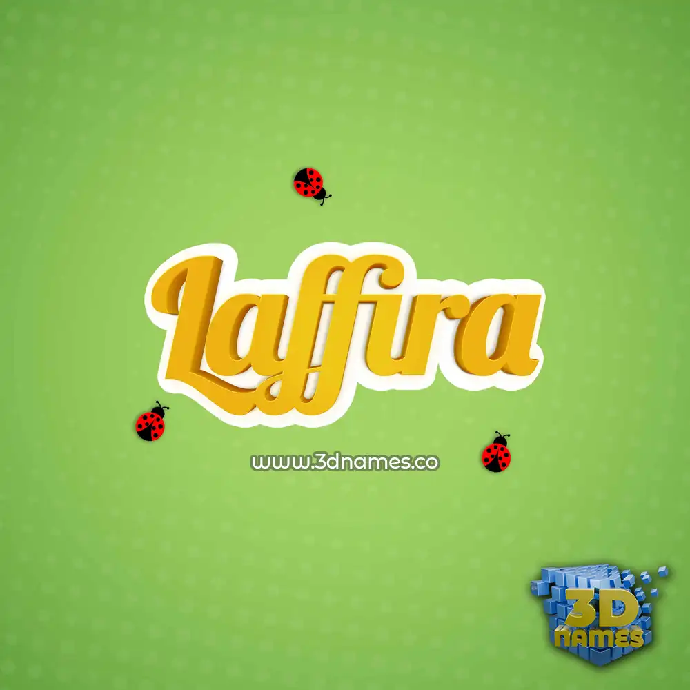 laffira in Ladybugs style - 3D name wallpaper