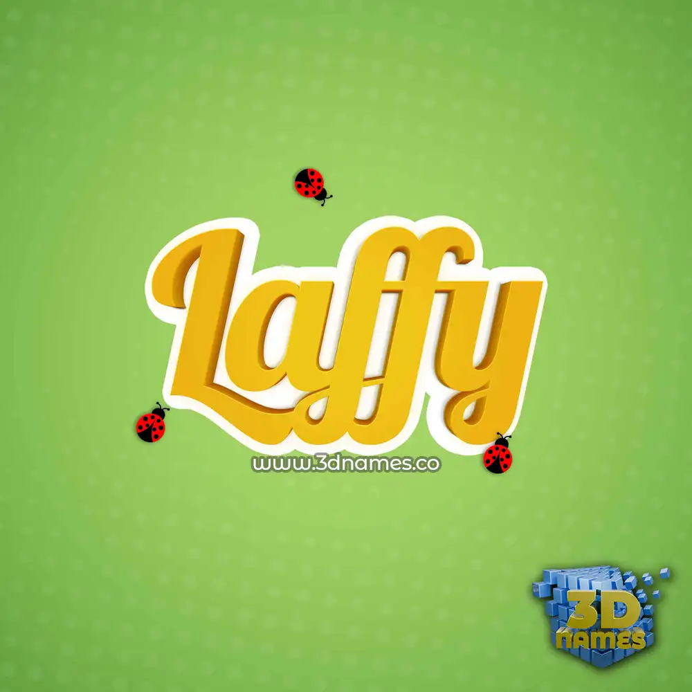 laffy in Ladybugs style - 3D name wallpaper