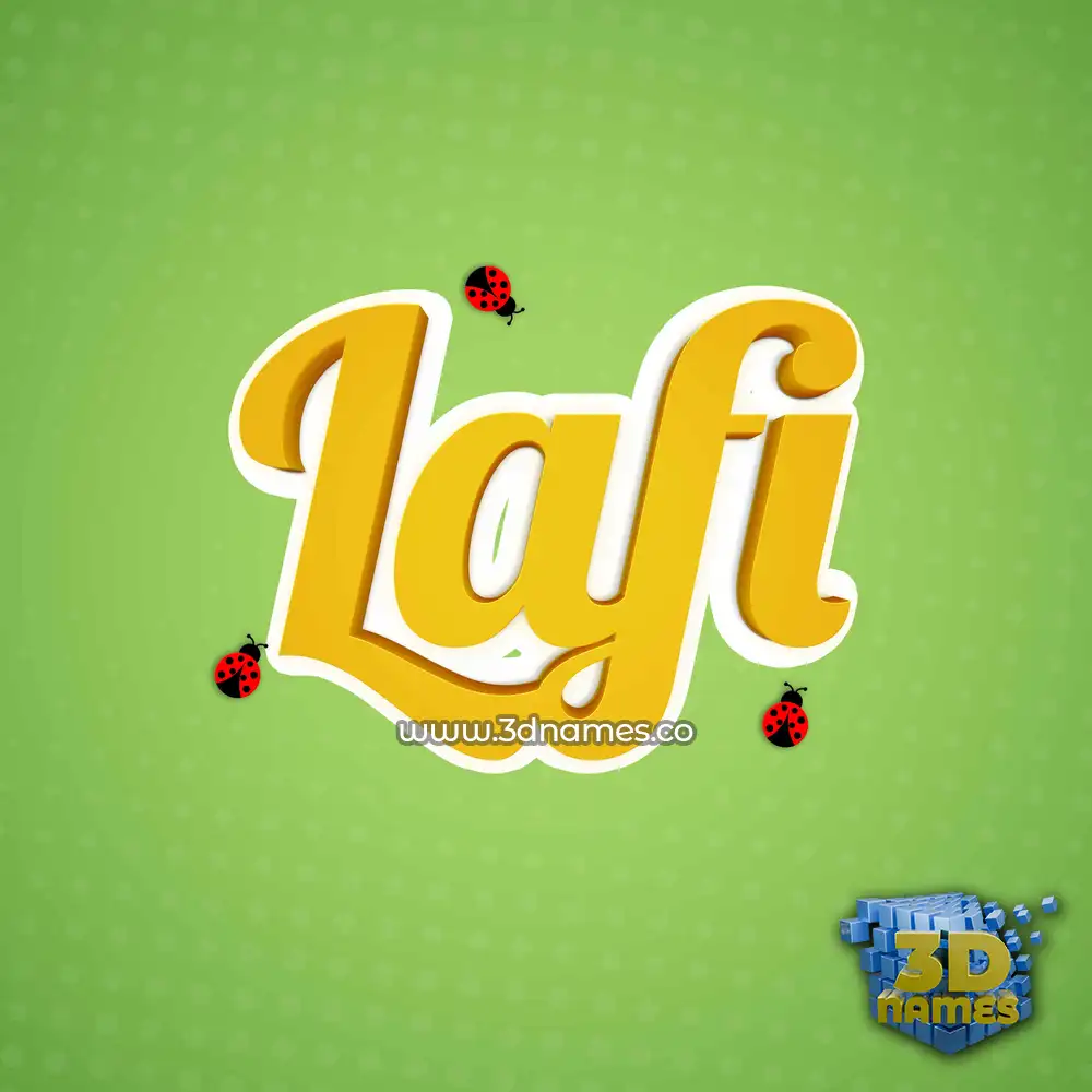 lafi in Ladybugs style - 3D name wallpaper