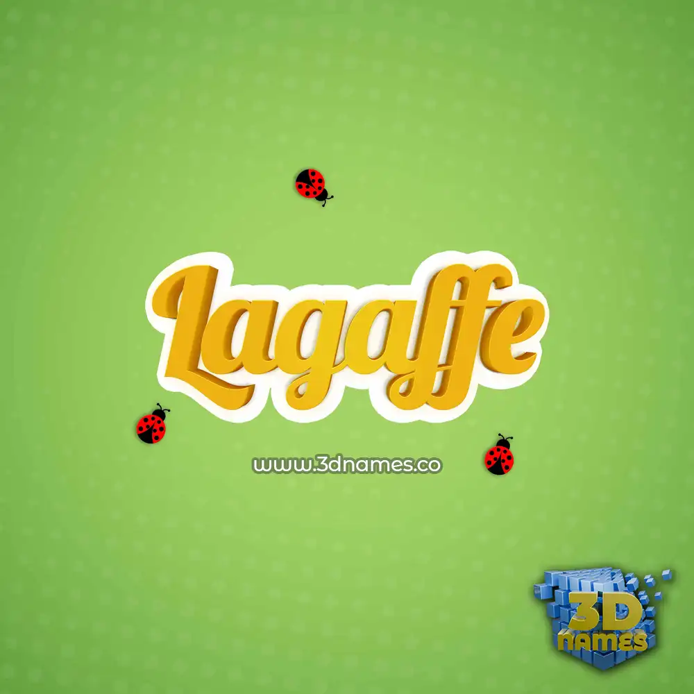 lagaffe in Ladybugs style - 3D name wallpaper