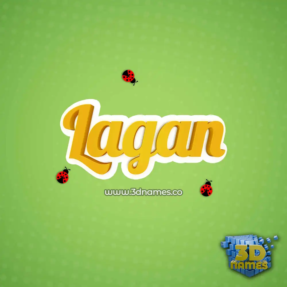lagan in Ladybugs style - 3D name wallpaper