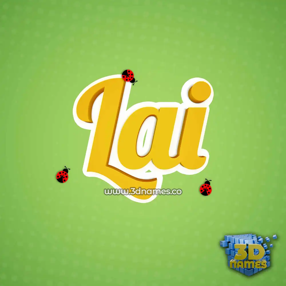 lai in Ladybugs style - 3D name wallpaper