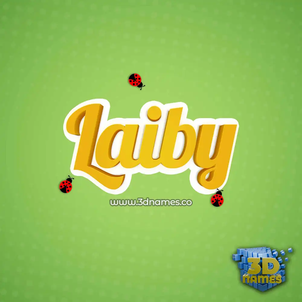 laiby in Ladybugs style - 3D name wallpaper