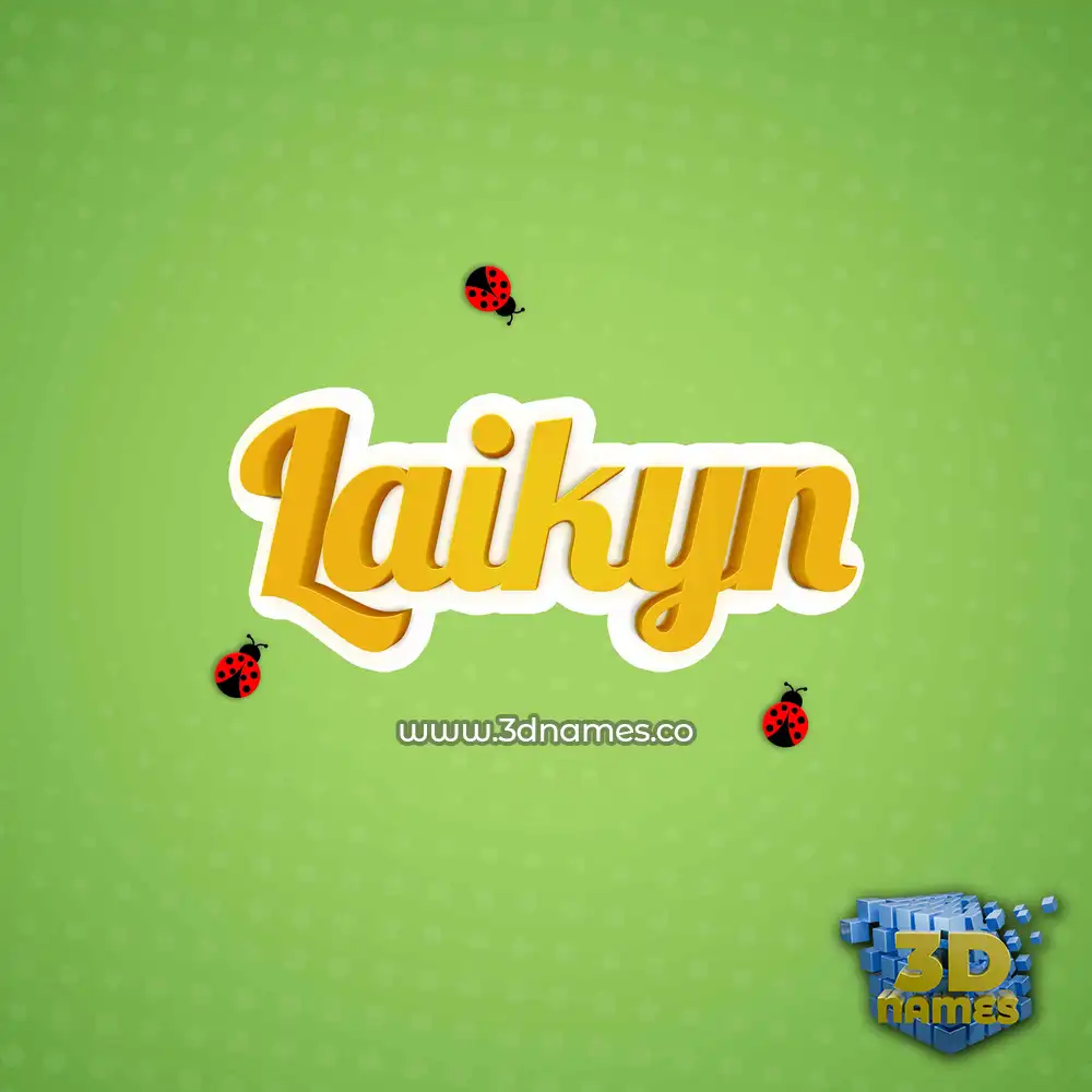 laikyn in Ladybugs style - 3D name wallpaper