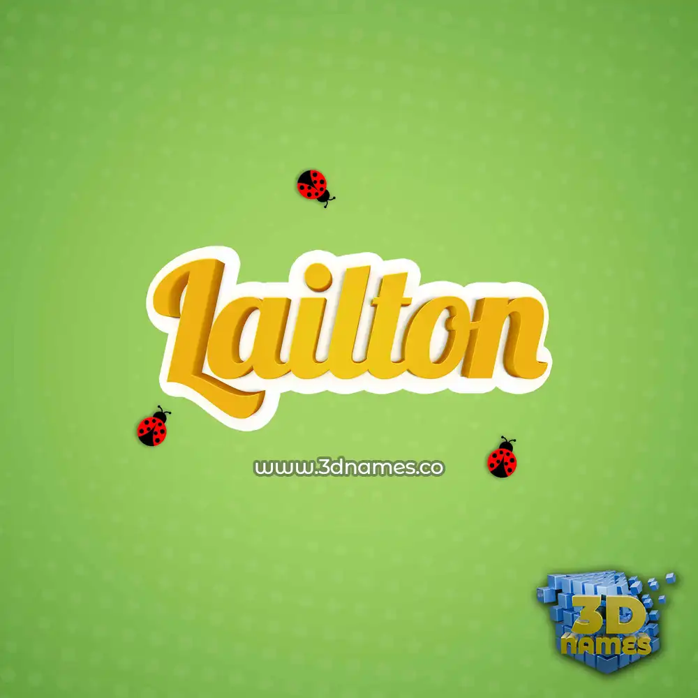 lailton in Ladybugs style - 3D name wallpaper