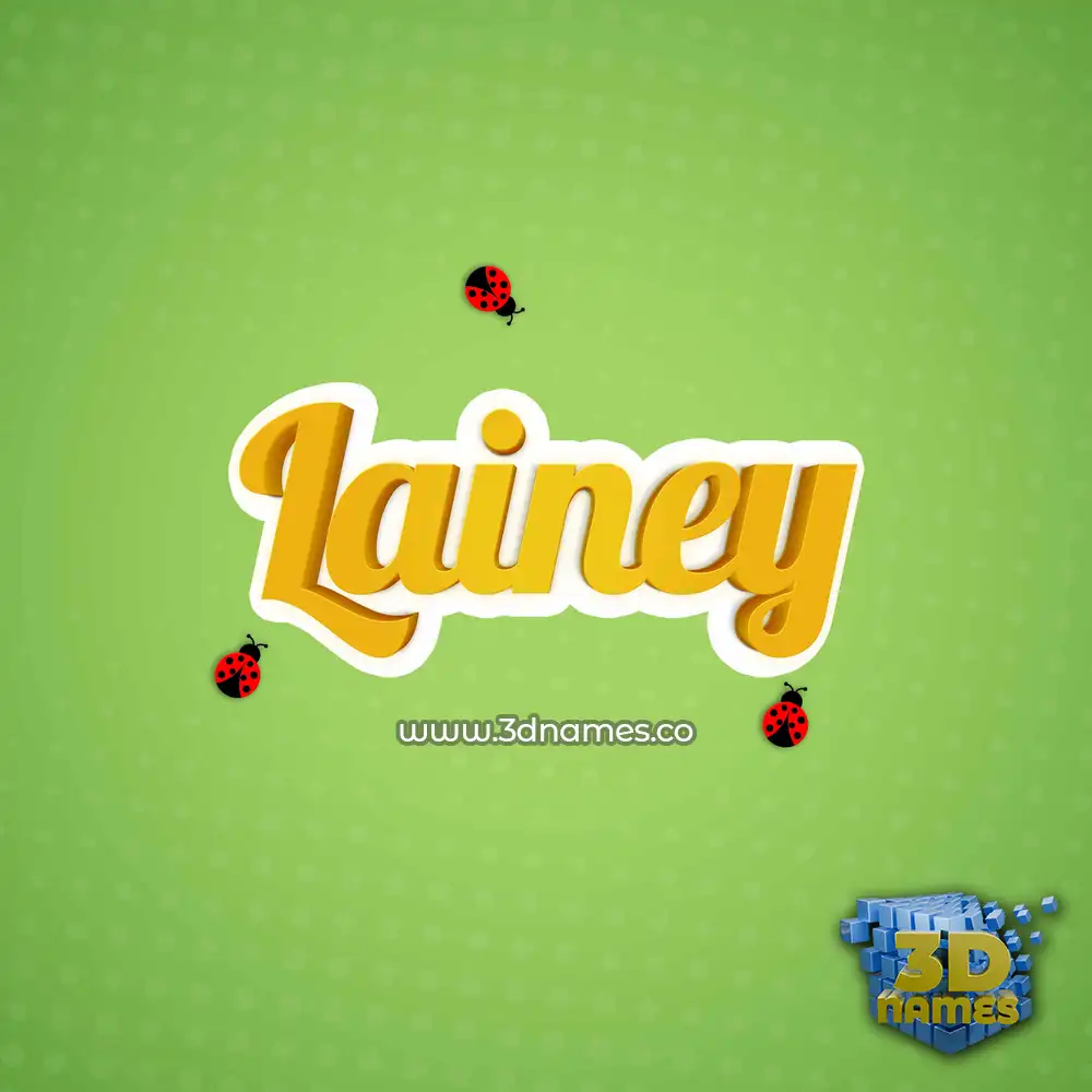 lainey in Ladybugs style - 3D name wallpaper