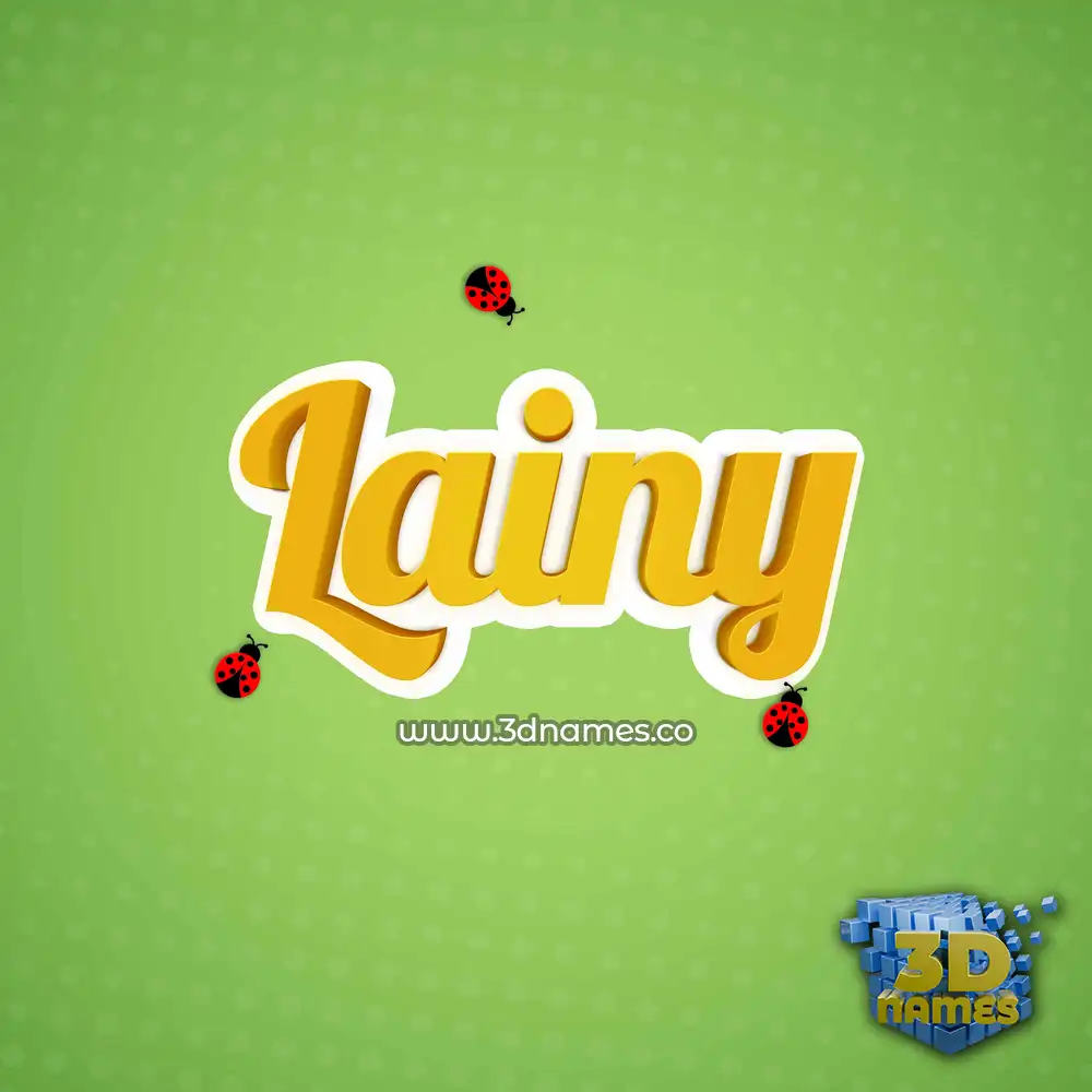 lainy in Ladybugs style - 3D name wallpaper
