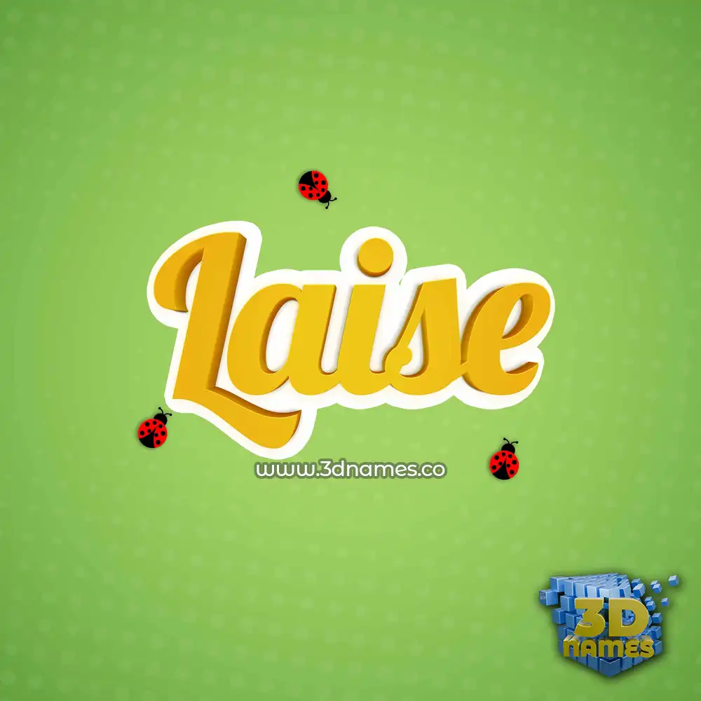 laise in Ladybugs style - 3D name wallpaper
