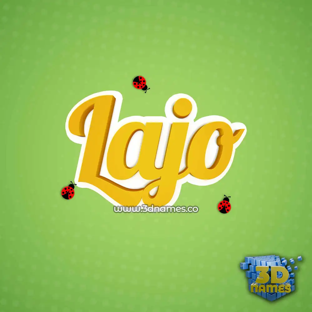 lajo in Ladybugs style - 3D name wallpaper